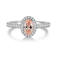 Elegant Sakura Pink Diamond Ring