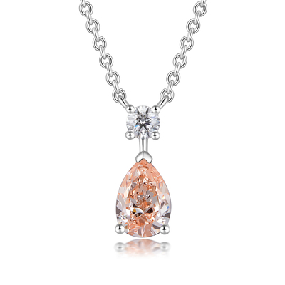 The Teardrop of Love: 0.53-Carat Pear Pink Diamond Pendant