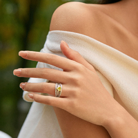 18K Gold Lab-Created Colored Diamond Ring | Pavé Band Engagement Jewelry | Unique Taste