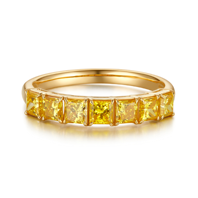 Stackable Yellow Gold Diamond Band