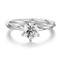 Classic Twisted Shank Diamond Ring