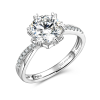 PT950 Platinum Diamond Ring with Pavé Accents & Twisted Shank
