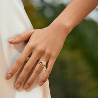 18K Gold Diamond Ring with Sculptural Flow & Dramatic Contrast