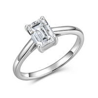 Emerald Cut Diamond Ring  | Four-Prong Setting
