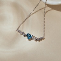 Elegant 1.05 ct. tw. Heart-Shaped Fancy Blue Lab-Grown Diamond Pendant, Crafted in Solid 950 Platinum
